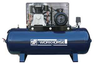 The Workhorse WRN5.5HP-270S offers a large 21cfm 10bar air output which is ideal for the medium to large workshop or smaller commercial garage.