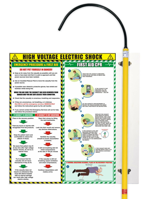 ProStore Rescue Pole Holder and Electric Shock Safety Advice Panel