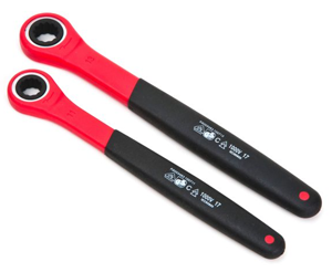 VDE Certified Insulated Ratchet Ring Spanner Set 2pc