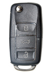 VW Style Flip 3 Button Remote – Luxury Black VW Style Flip 3 Button Remote – Luxury Black