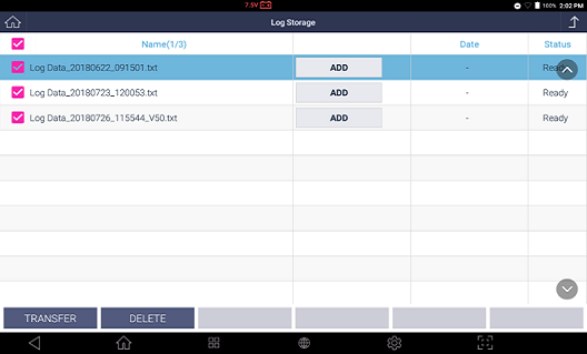 Data log and quick feedback support