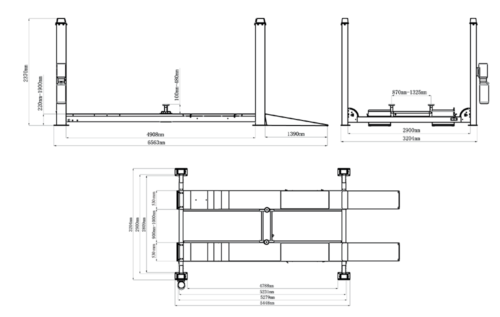 Dama HDM5000 4 Post Lift