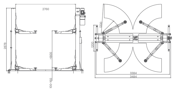 Dama HDM4.0T 2 Post Lift