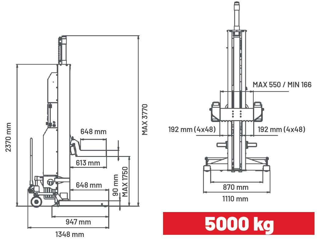 Dama HDM5500MC Column Lift