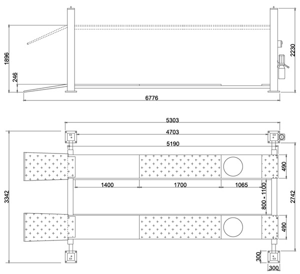 Dama HDM5.5F4 4 Post Lift