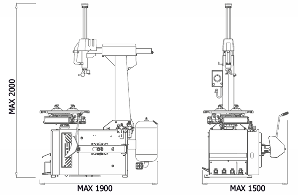 Dama HDM185TID Automatic Tyre Changer