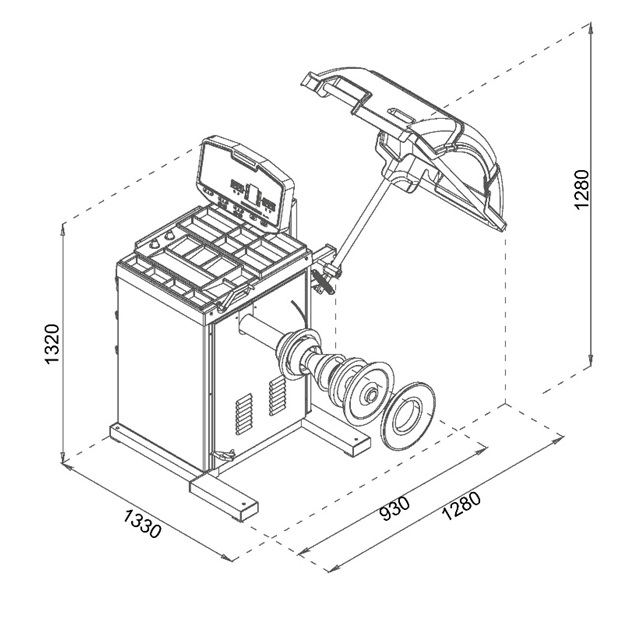 Dama HDMB460 Heavy Duty Wheel Balancer