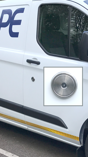 Ford Rep Lock fitted to a Ford Transit Custom